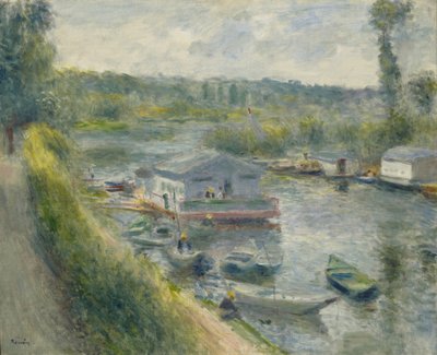 Vaskehusbåt ved Bas-Meudon, ca. 1874 av Pierre Auguste Renoir