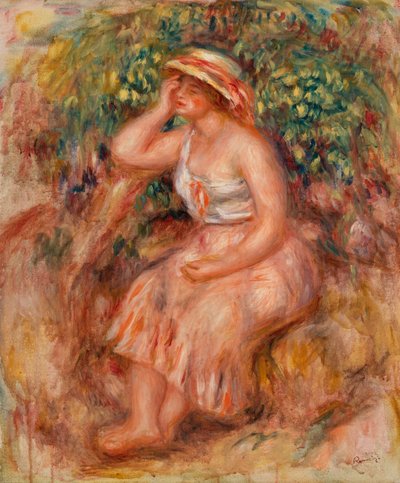 Kvinne dagdrømmer av Pierre Auguste Renoir