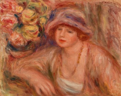 Kvinne lener av Pierre Auguste Renoir