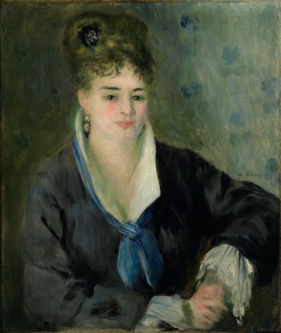 Kvinne i svart av Pierre Auguste Renoir