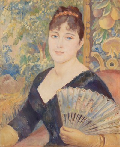 Kvinne med vifte av Pierre Auguste Renoir