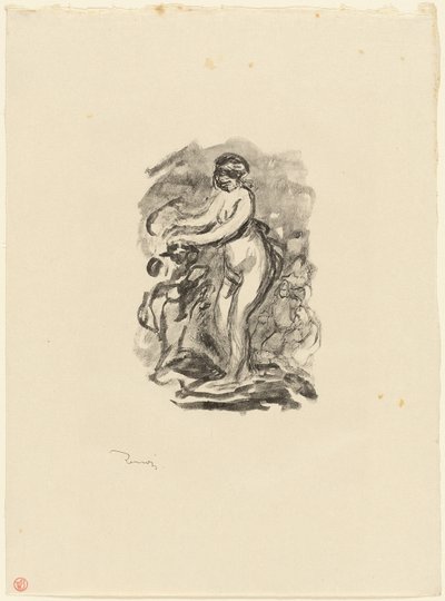Kvinne med Grapevine, 1. variant av Pierre Auguste Renoir