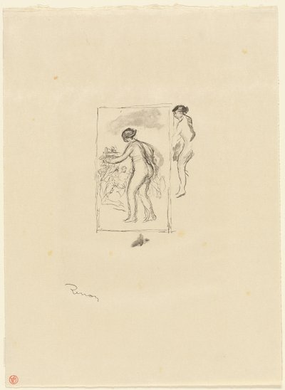 Kvinne med Grapevine, 4. variant av Pierre-Auguste Renoir