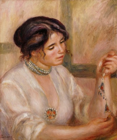 Kvinne med halskjede av Pierre Auguste Renoir
