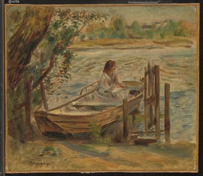 Ung kvinne i en båt av Pierre Auguste Renoir