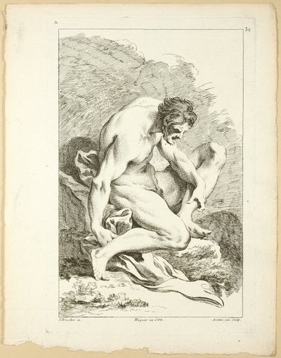 Figur, fra First Book of Academie Figures gravert delvis av professorene ved Royal Academy av Pierre Aveline