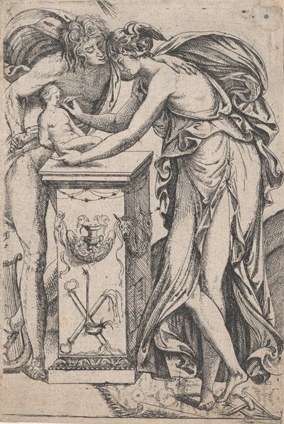 Apollo og skulpturens ånd, 1607-61. av Pierre Biard