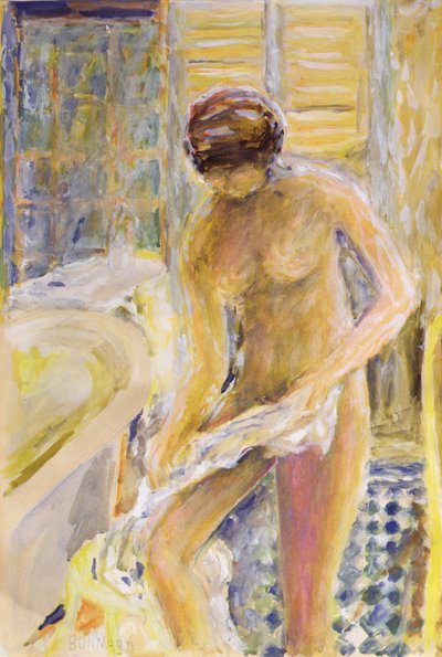 After the Bath, ca. 1933 (gouache) av Pierre Bonnard