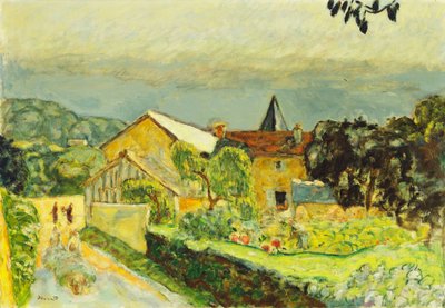 Ettermiddagslandskap i august av Pierre Bonnard