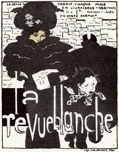 Kunst. Revyen Blanche. Plakat av Pierre Bonnard, Frankrike av Pierre Bonnard