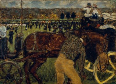 På kursfeltet eller kurs på Longchamp av Pierre Bonnard
