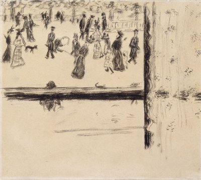 Boulevard des Batignolles, ca. 1896-8 (pensel og svart blekk på papir) av Pierre Bonnard