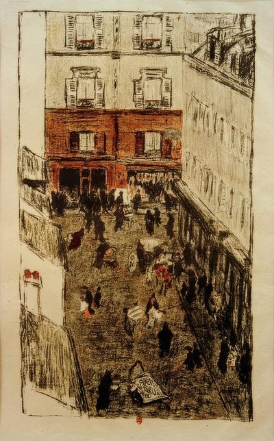 Gatehjørne, utsikt ovenfra av Pierre Bonnard