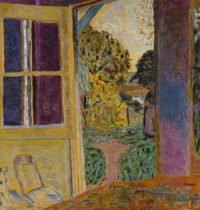Door opening onto the Garden, c.1924 (oil on canvas)   1173000   no       norwegian Successfully Translated  Original: Zwei Männliche Studienköpfe—Selbstbildnisse (Sketch of Two Male Heads—Self-Portraits) Translat: Zwei Männliche Studienköpfe—Selbstbildnis av Pierre Bonnard