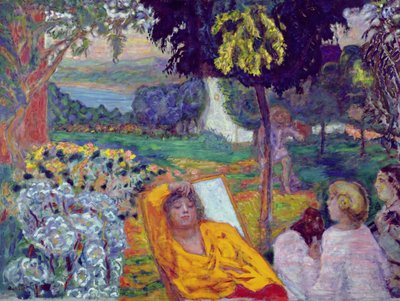 Kveld (eller siesta eller i en sørlig hage) 1914 av Pierre Bonnard