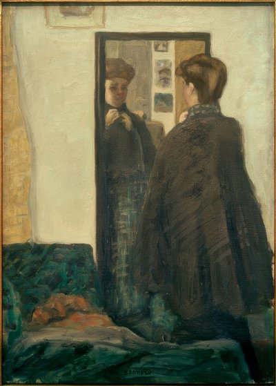 Kvinne foran speilet av Pierre Bonnard