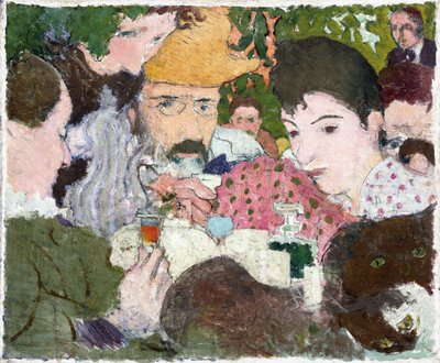Hagesmaking, ca. 1891 (olje, penn og svart blekk over blyant på lerret) av Pierre Bonnard
