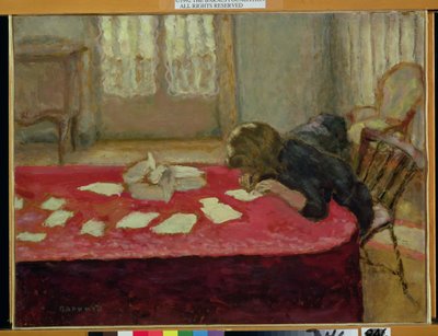 Jente som skriver av Pierre Bonnard