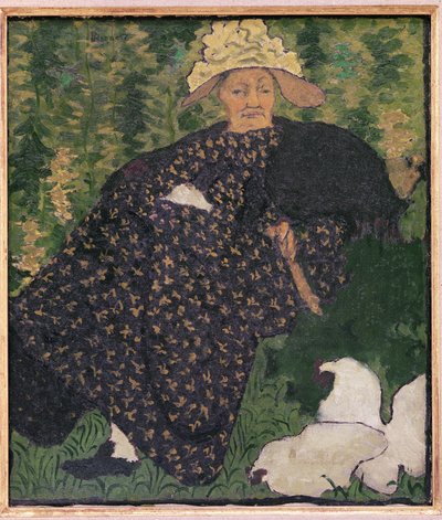 Bestemor med kyllinger, 1890 av Pierre Bonnard