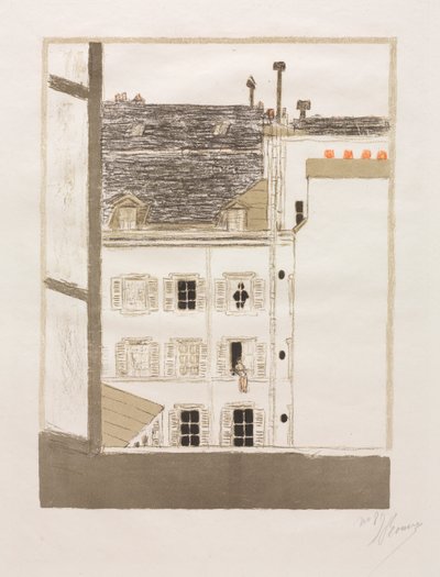 Hus på gårdsplassen av Pierre Bonnard