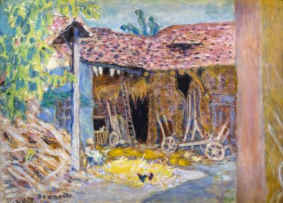 Gårdsplassen til en gård eller låven av Pierre Bonnard