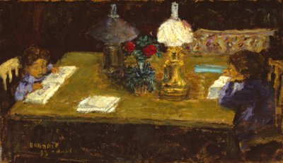 Interiør: Terrassebarna av Pierre Bonnard