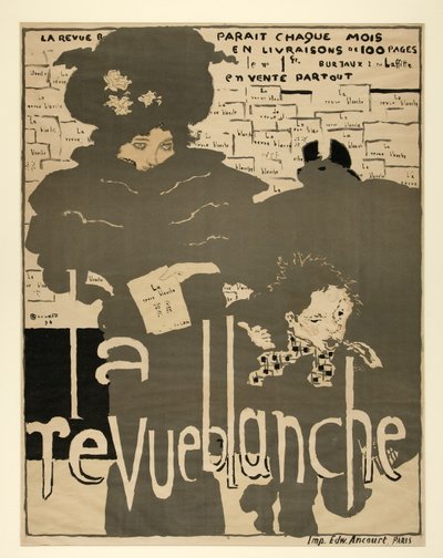 The White Review, pub. 1894 (farge litho) av Pierre Bonnard