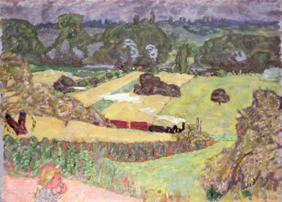 Landskap med godstog, 1909 av Pierre Bonnard