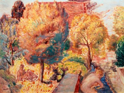 Landskap med badende av Pierre Bonnard