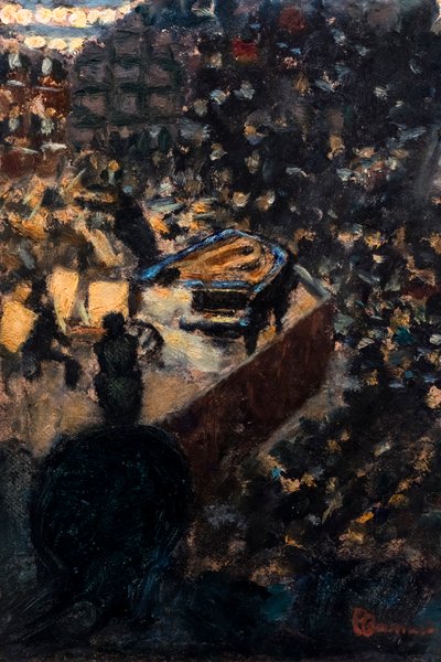 Konserten eller Lamoureux-konserten, detalj, ca. 1895 (olje på tre) av Pierre Bonnard