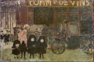 Drosjen eller Vinhandelen eller Forlater skolen av Pierre Bonnard