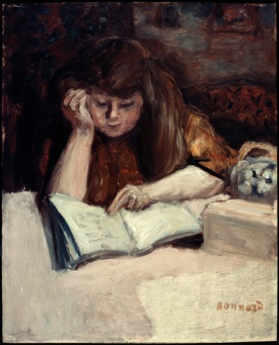 Tilbakelent leselampe av Pierre Bonnard