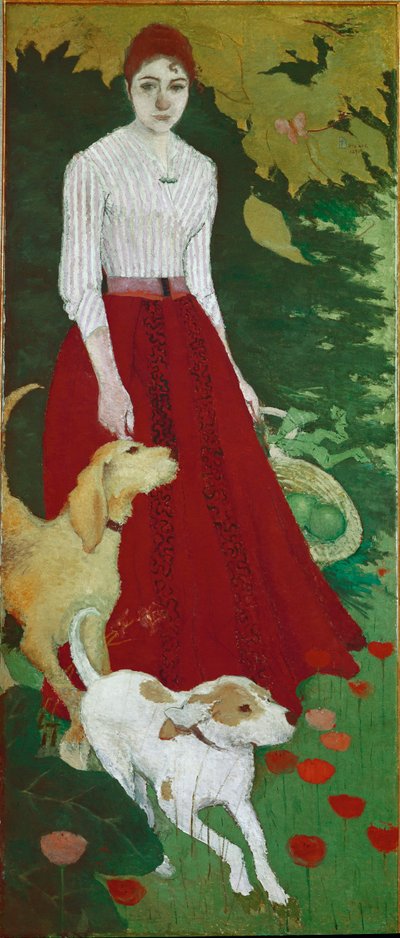Frøken Andree Bonnard og hundene hennes (olje på lerret av Pierre Bonnard