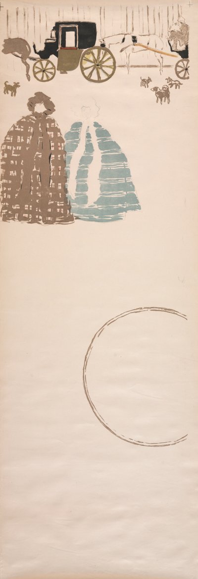 Nursemaids Promenade, Frise av vogner, 1895. av Pierre Bonnard