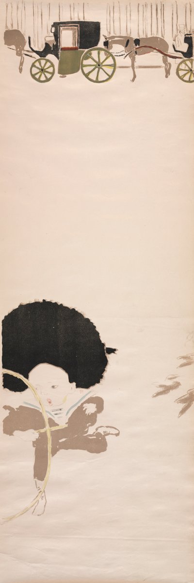 Nursemaids Promenade, Frise av vogner, 1895. av Pierre Bonnard