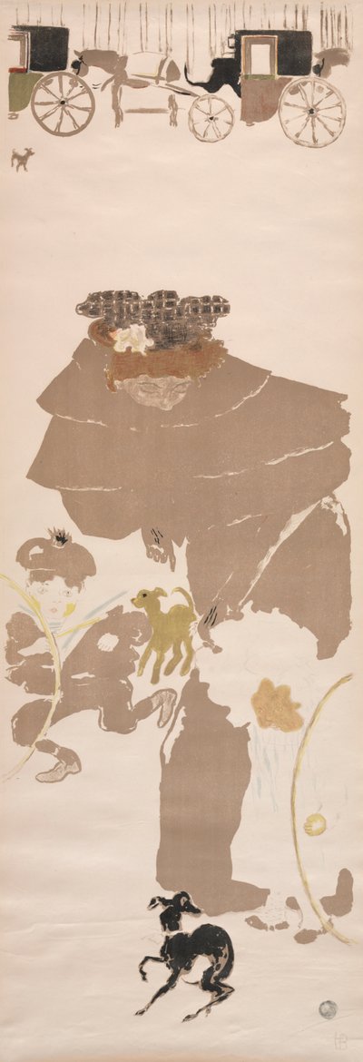 Nursemaids Promenade, Frise av vogner, 1895. av Pierre Bonnard