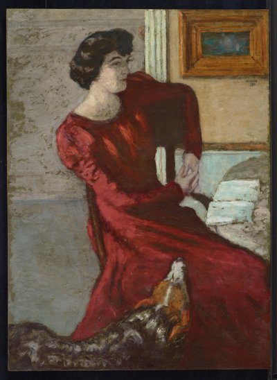 Portrett av Madame Hessel, eller kvinnen i rødt, 1901 av Pierre Bonnard
