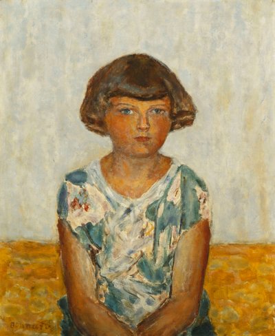 Portrett av en ung jente; Portrait of a Young Girl, ca. 1924 (olje på lerret) av Pierre Bonnard