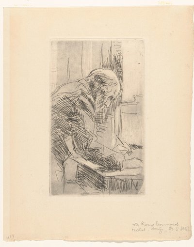 Portrett av kunstneren Edouard Vuillard av Pierre Bonnard