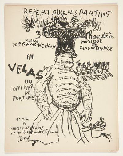 Directory of the Theatre des Pantins - seks sanger av Pierre Bonnard