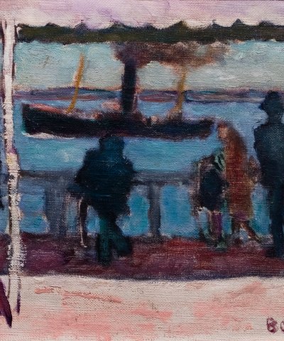 Elvepromenade, detalj av Pierre Bonnard