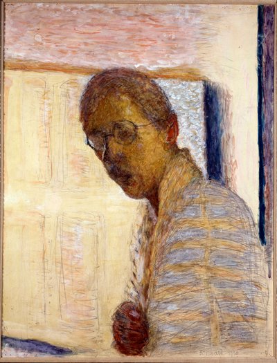 Selvportrett - 1930 (gouache og blyant på papir) av Pierre Bonnard