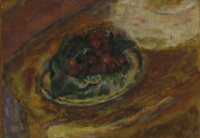 Still Life: Cherries, ca. 1942 (olje på trepanel) av Pierre Bonnard