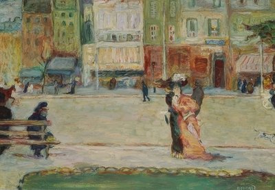 Gatebilde, Avenue Clichy, Paris av Pierre Bonnard
