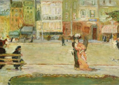 Gatescene, Avenue Clichy, Paris (olje på lerret) av Pierre Bonnard