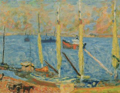 St. Tropez havn, 1930 av Pierre Bonnard