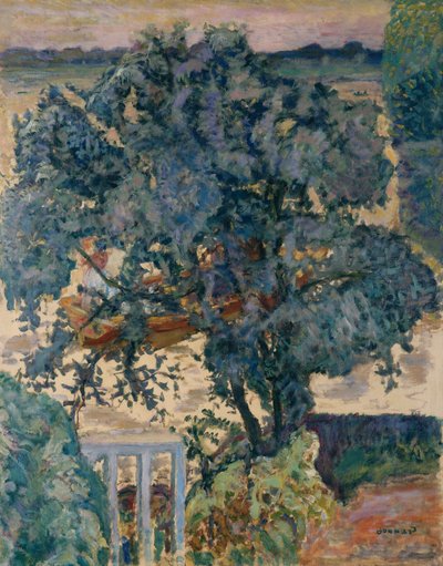 Tre ved elven av Pierre Bonnard
