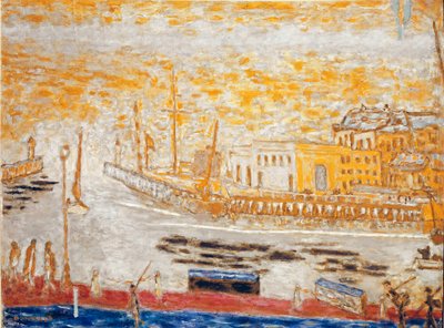 Trouville, forlater havnen Maleri av Pierre Bonnard (1867-1947) 1938-1945 Mål 77x103 cm Paris, nasjonalmuseum for moderne kunst av Pierre Bonnard