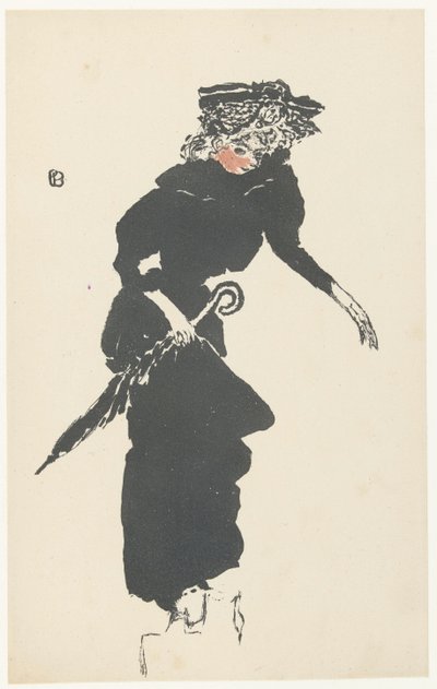 Kvinne med paraply Femme au paraply av Pierre Bonnard