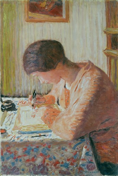 Kvinne som skriver av Pierre Bonnard